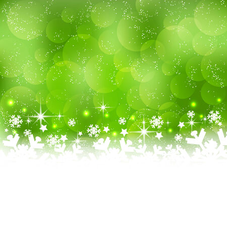 Winter green background with a Christmas themeのイラスト素材