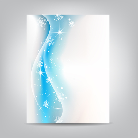 Flyer template with christmas theme and decoration, cover design or brochureのイラスト素材