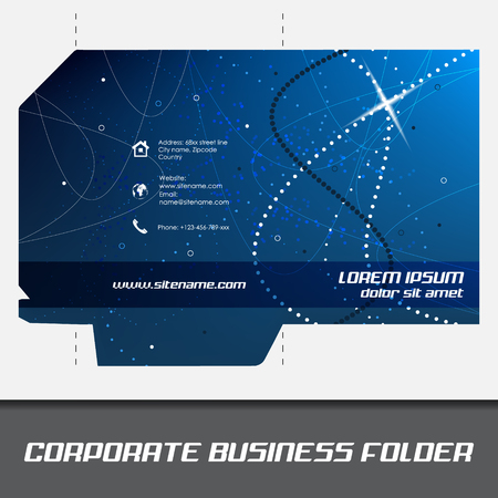 Corporate business folder template, document folderのイラスト素材