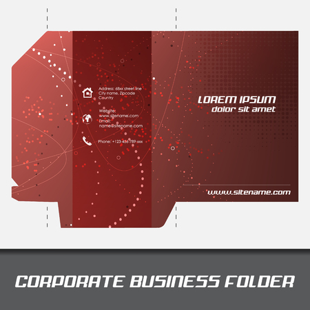 Corporate business folder, stationery template designのイラスト素材