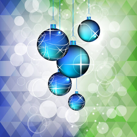Christmas vector background with christmas ballsのイラスト素材