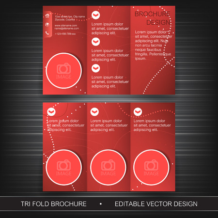 Business tri-fold flyer template, brochure or cover designのイラスト素材