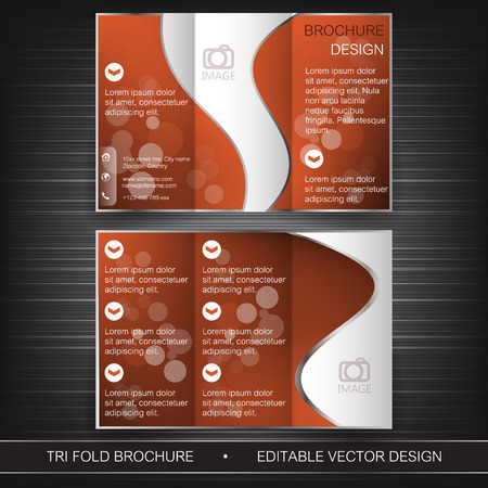 Business tri-fold flyer template, brochure or cover designのイラスト素材