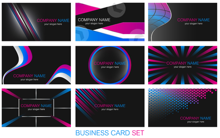 Business card or visiting card setのイラスト素材