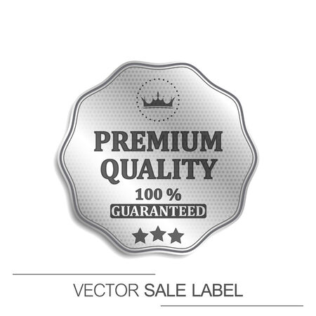 Premium quality guaranteed vector sale label with royal crownのイラスト素材