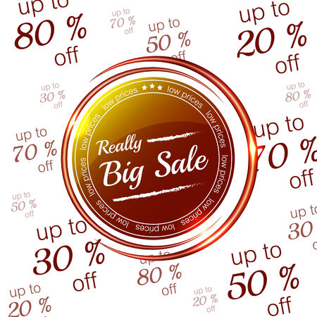 Really big sale vector icon on the numerical backgroundのイラスト素材