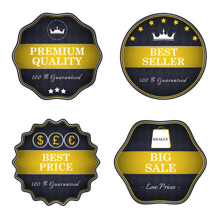 Vector collection of sale icons, labels or badgesのイラスト素材