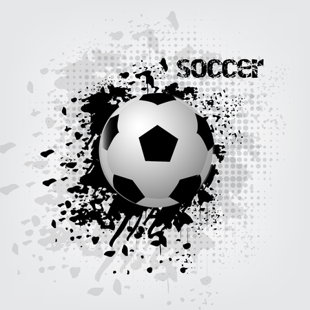 Soccer ball vector illustration with grunge effectのイラスト素材