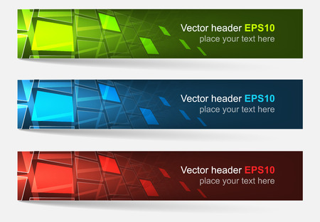 Set of colorful vector headers and banners. Design with place for your content creative editing or website presentation.のイラスト素材