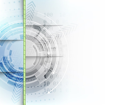 Technological circle with arrows on abstract vector background, design with place for your contentのイラスト素材