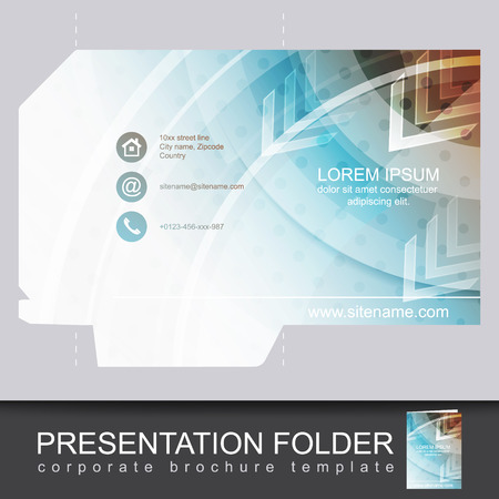 Vector presentation folder design template. のイラスト素材