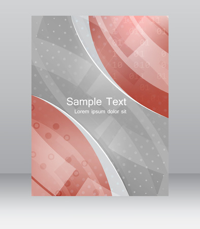 Abstract flyer or cover design template, brochure, folder for business presentation, vector illustration.のイラスト素材