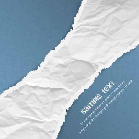 Ragged torn paper on blue background, vector illustration for your creative designのイラスト素材