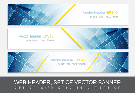 Set Of Web Header Footer Or Banner Design For Your Creative
