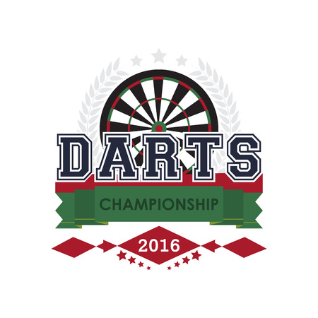 Darts championship emblem. Design for your sport graphic project.のイラスト素材