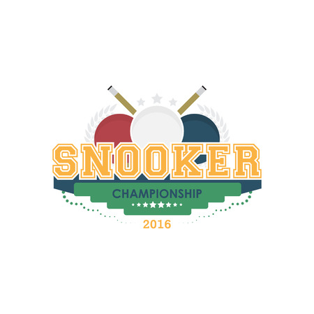 Snooker championship emblem. Design for your sport graphic project.のイラスト素材