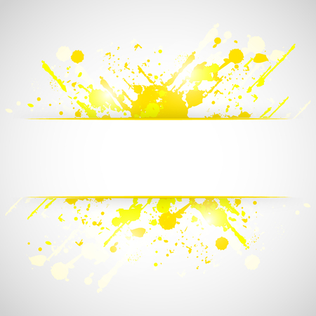 Splash yellow grunge vector abstract background. Design with place for your content.のイラスト素材