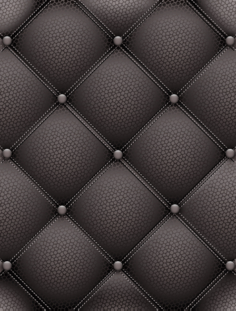 Black leather upholstery furniture. Vector symmetric illustration for your design.のイラスト素材