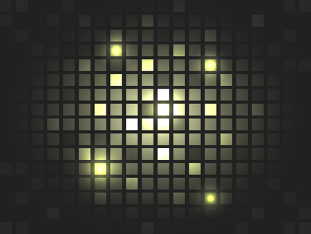 Abstract vector golden mosaic pixel background. Design with stripe for your text or creative editing.のイラスト素材