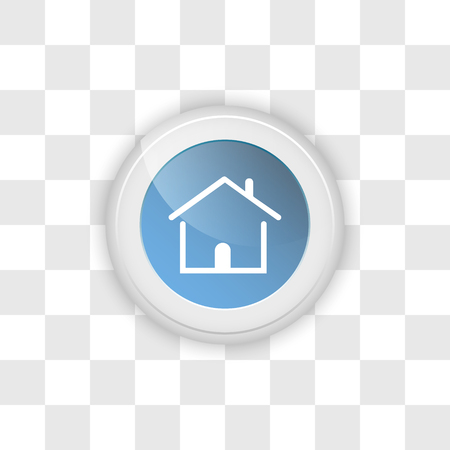 Web button house on a transparent vector background.のイラスト素材