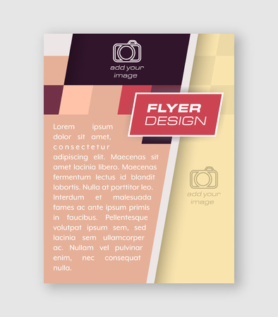 Abstract business flyer template, brochure or corporate banner. Vector design for your creative editing.のイラスト素材