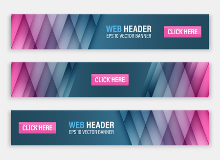 Horizontal web header or banner. Abstract vector illustration for your website presentation.のイラスト素材