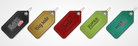 Set of vector sale price tags or labels for your business presentation.のイラスト素材