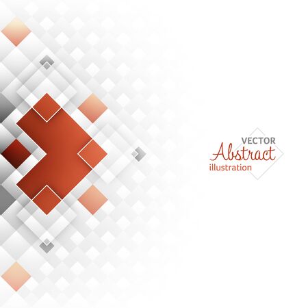 Abstract futuristic background with square shapes. Vector illustration with place for your content, title or headline.のイラスト素材