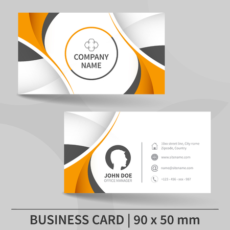 Creative business card template. Editable vector design.のイラスト素材