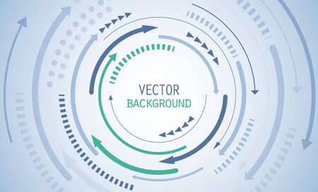 Abstract technology background with arrow shape. Vector banner.のイラスト素材