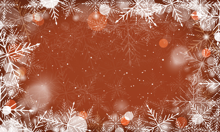 Winter design with snowflakes and glowing elements.のイラスト素材