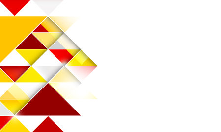 Abstract symmetrical vector red and yellow geometric background.のイラスト素材
