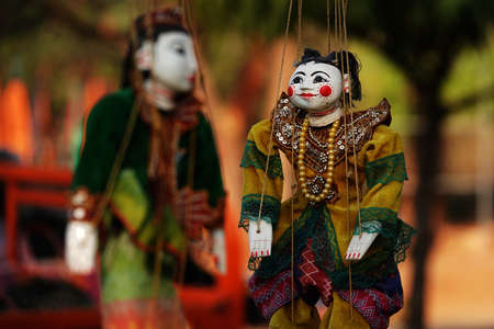 Burmese puppet souvenirsの写真素材