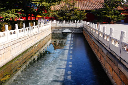 Stone carving in the Forbidden City, Beijing, Chinaのeditorial素材