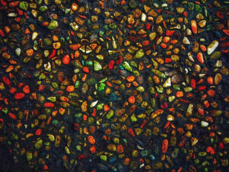 colorful gravel small rock using as abstract background.colorful mineral pattern backgroundの写真素材