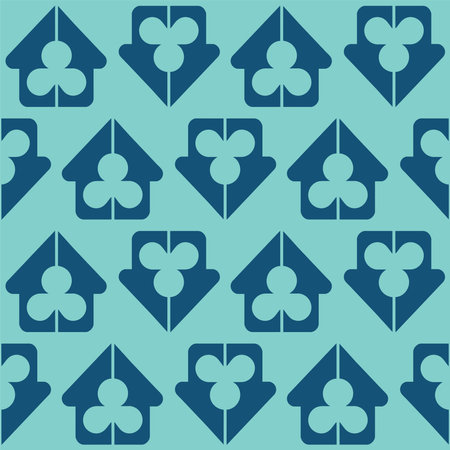 Seamless pattern with clover. St. Patrick's Day background.のイラスト素材