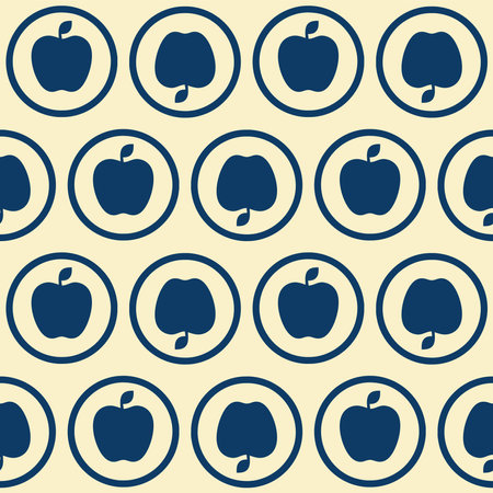 Seamless pattern with apples. Vector illustration.のイラスト素材