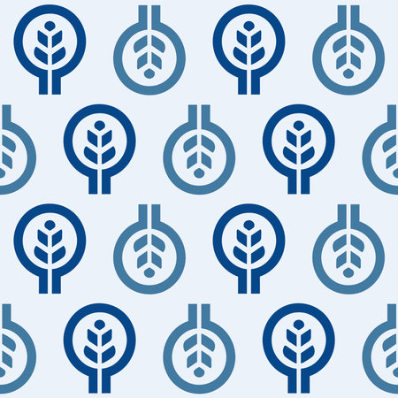 Seamless pattern with icons of the plant. Vector illustration.のイラスト素材