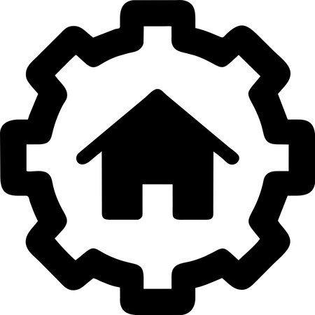 house icon and gear, setting icon, setting icon, setting iconのイラスト素材