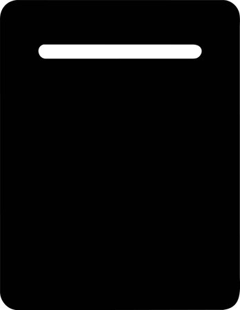 Document vector icon. White isolated on black background. Flat design.のイラスト素材