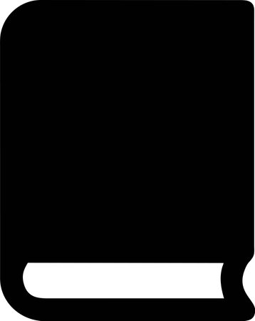 Black Book icon isolated on white background. Flat design. Vector Illustrationのイラスト素材