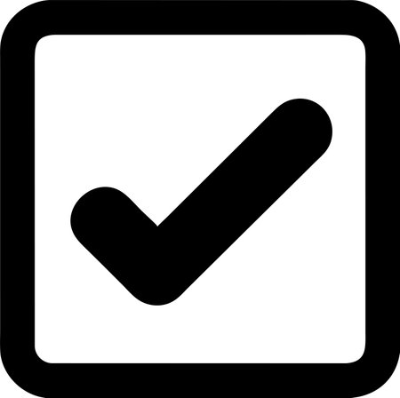 check mark vector icon in a flat style. check mark icon buttonのイラスト素材