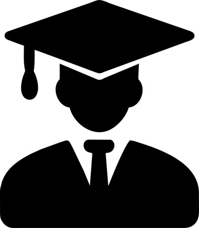 Graduate icon isolated on white background. Vector illustration.のイラスト素材