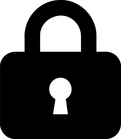 lock icon isolated on white background. padlock icon. lock icon vectorのイラスト素材