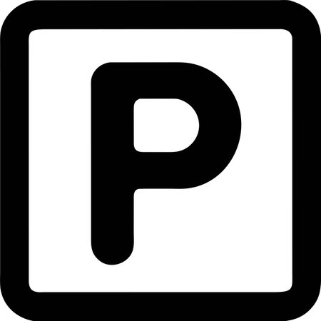parking sign icon. parking symbol isolated on white background. flat style.のイラスト素材