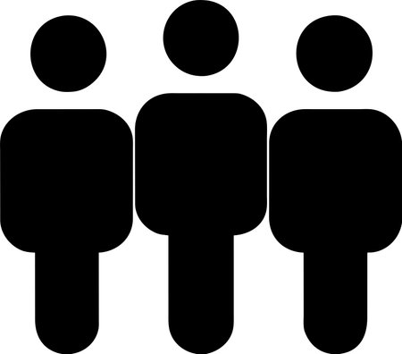 People icon isolated on white background. Group of people. Teamwork symbolのイラスト素材