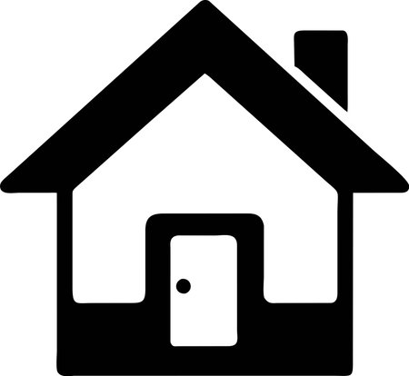 Black House icon isolated on white background. Home symbol. Vector Illustrationのイラスト素材