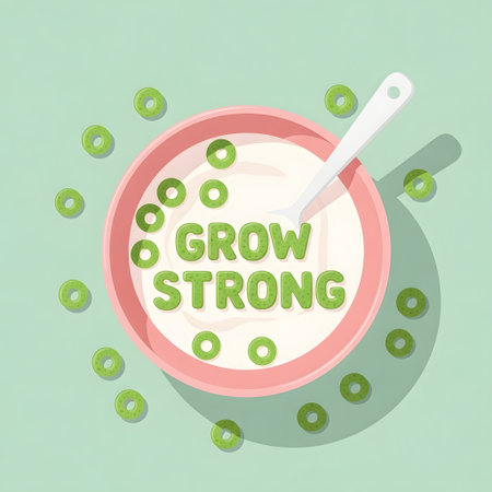 Vector illustration of yogurt with kiwi in a bowl on a green backgroundの素材