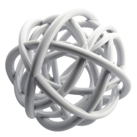 3d rendering of a white sphere isolated on a white background.の素材