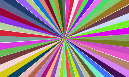 abstract background with colorful rays, radial, radiating lines.のイラスト素材
